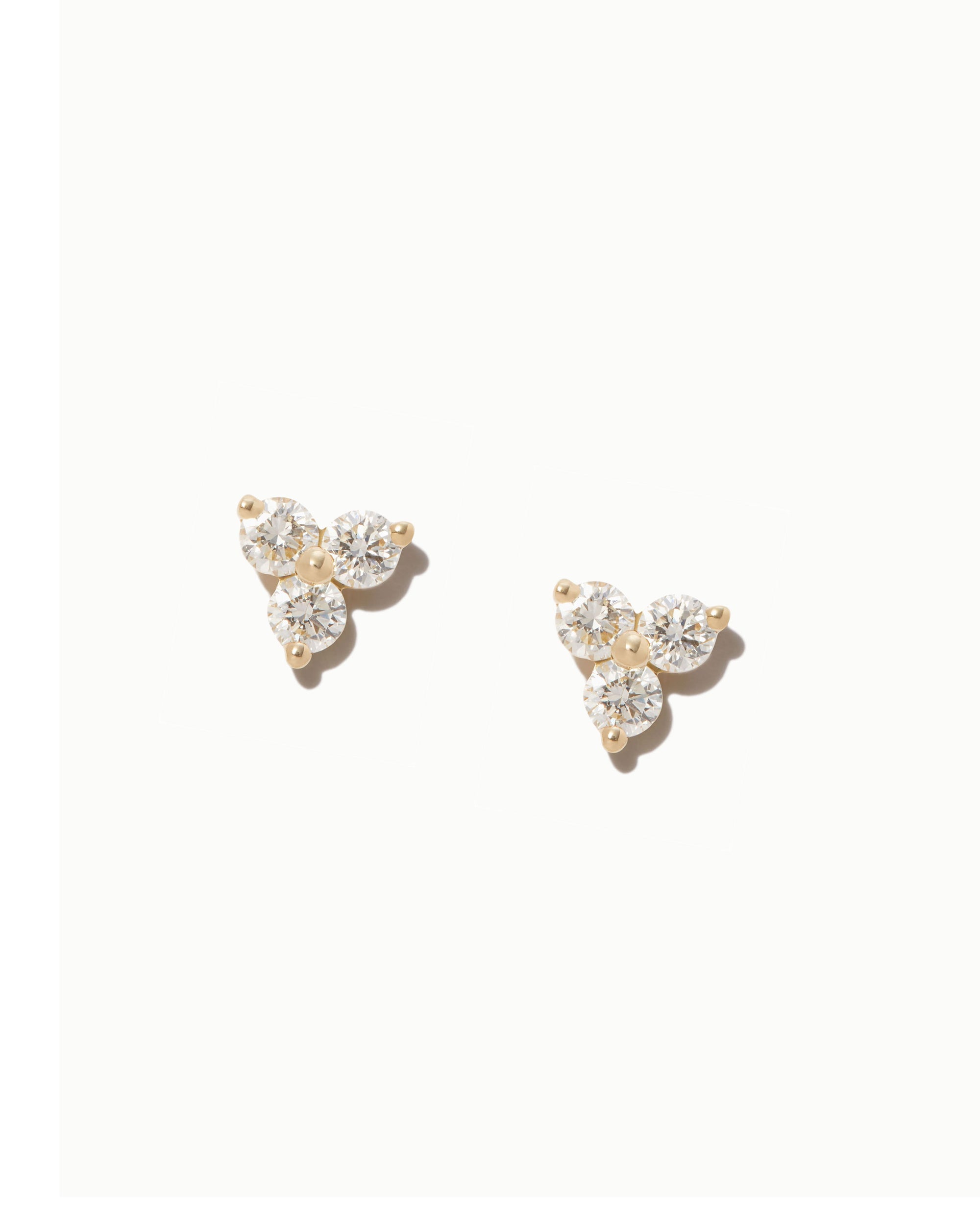 Petite Trois Diamond Stud Earrings