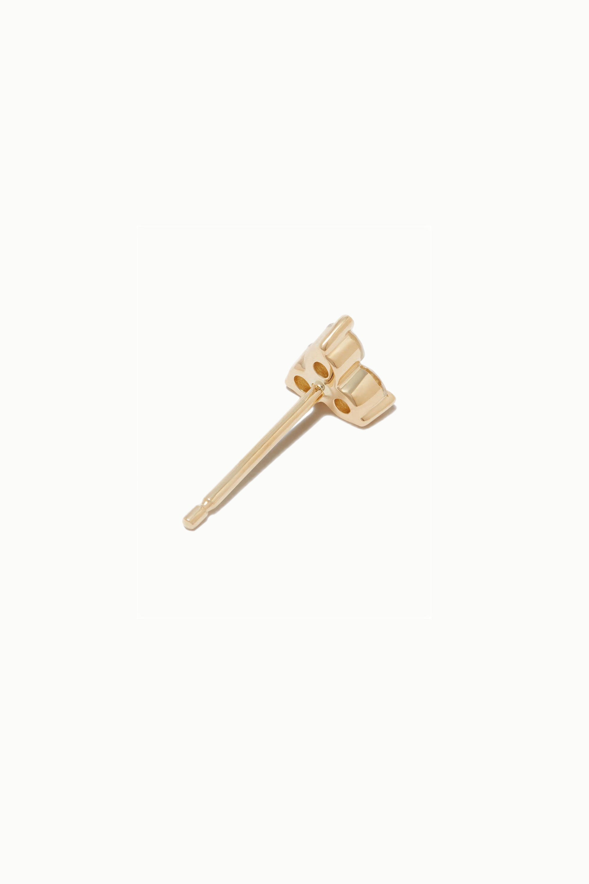 Petite Trois Diamond Stud Earrings 14k