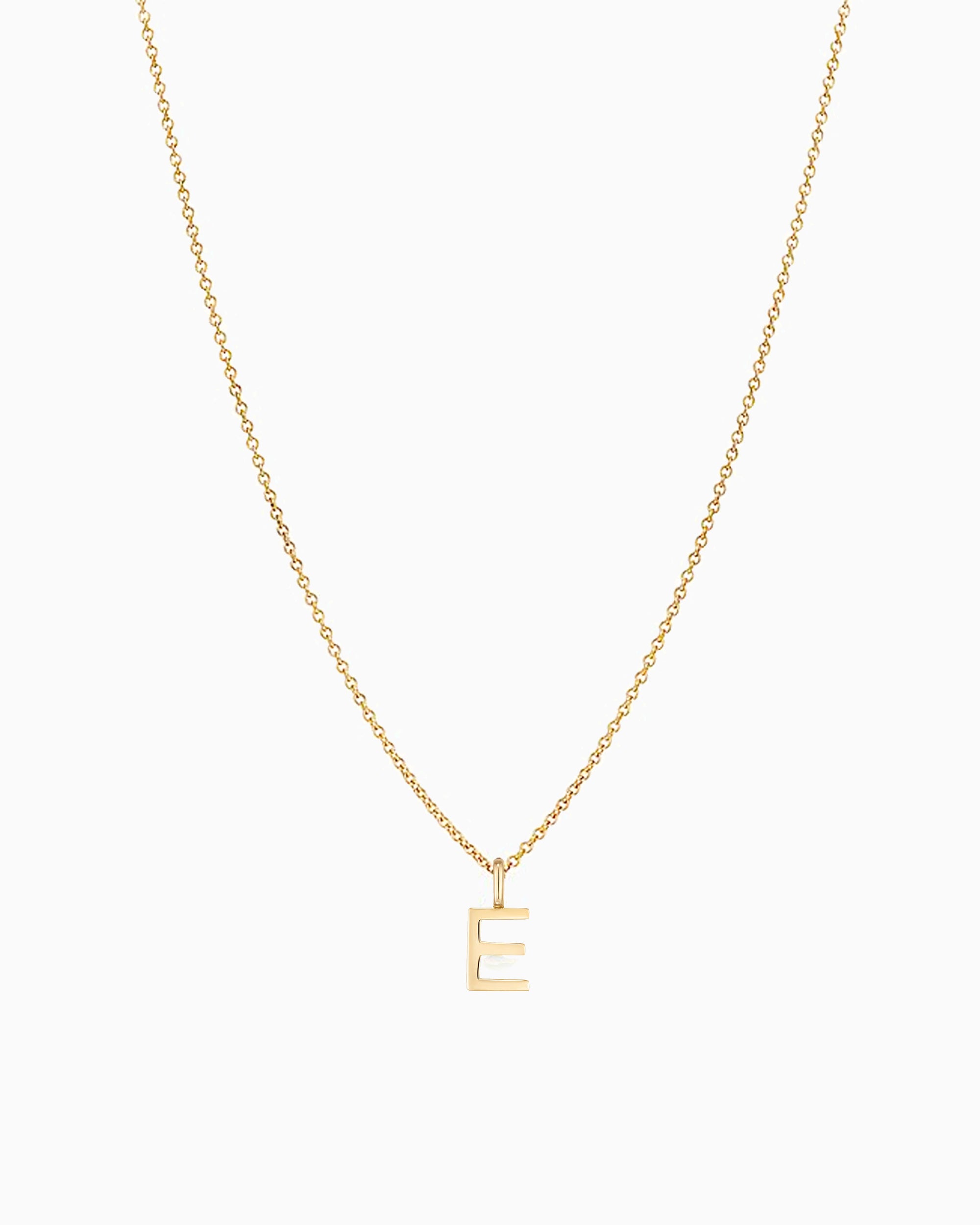 Manhattan Initial Pendant Necklace 14k