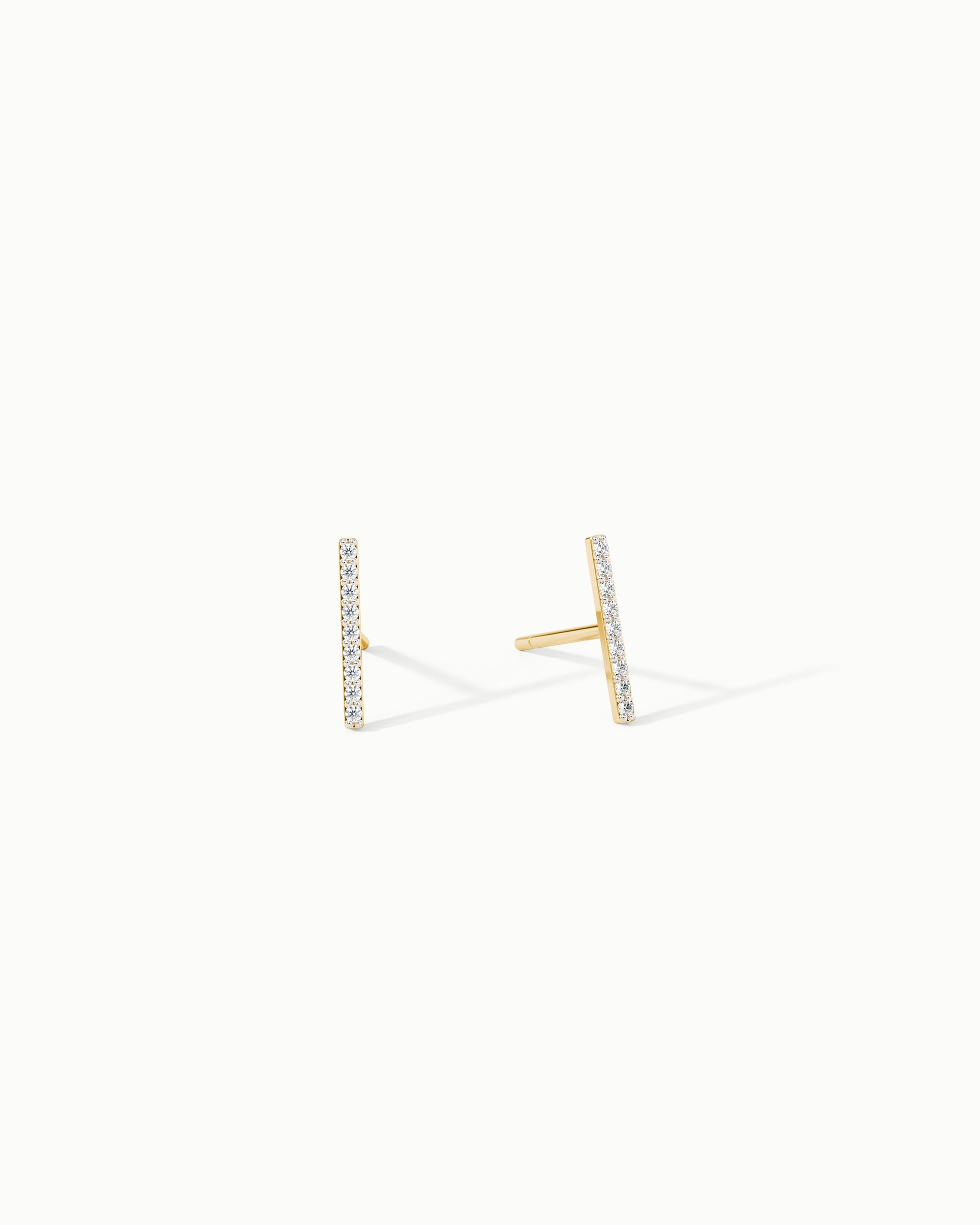 Equality Pavé Bar Diamond Stud Earrings