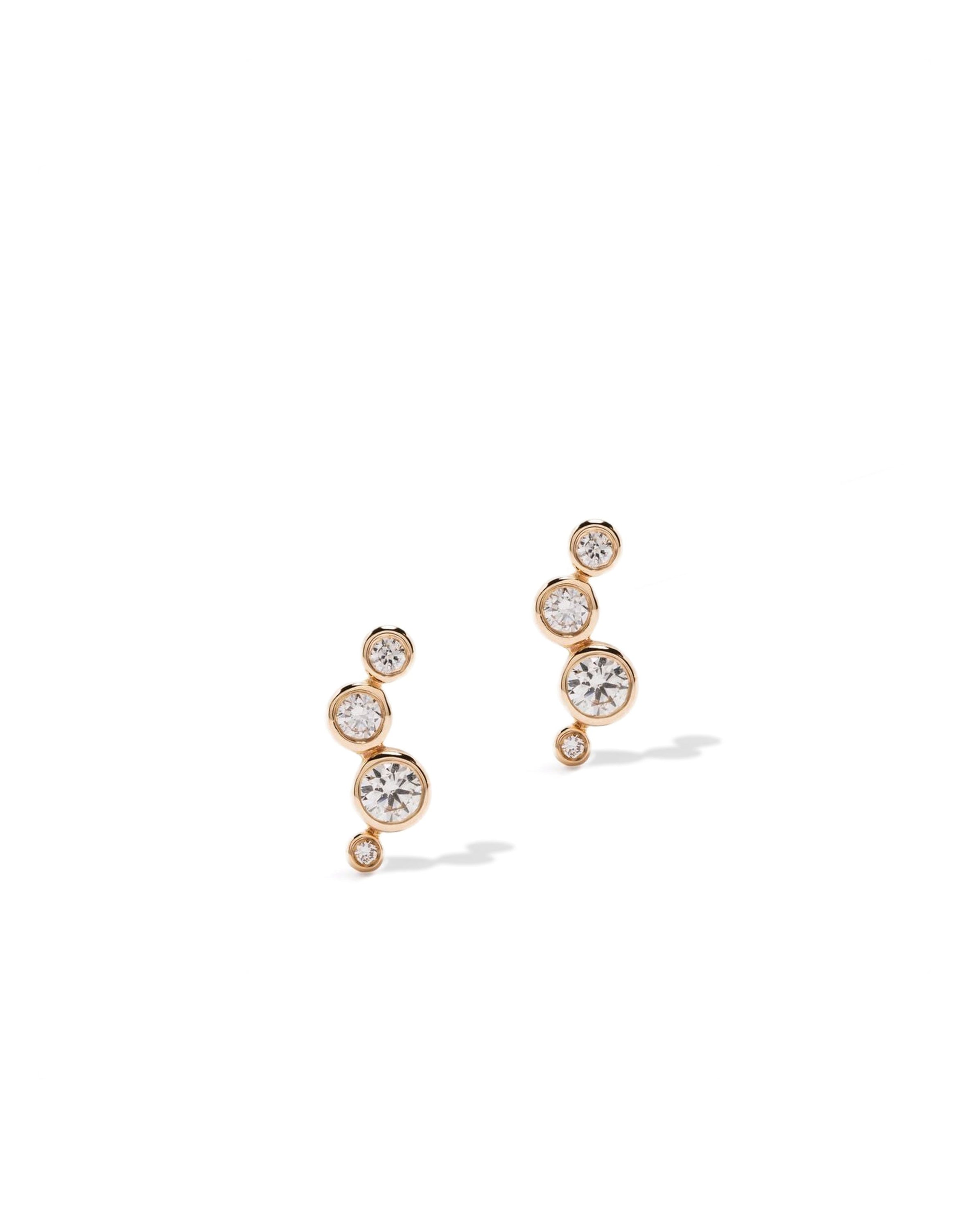 Petite Trois Diamond Stud Earrings